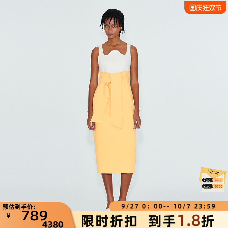 RECTO女士优雅气质简约无袖高腰