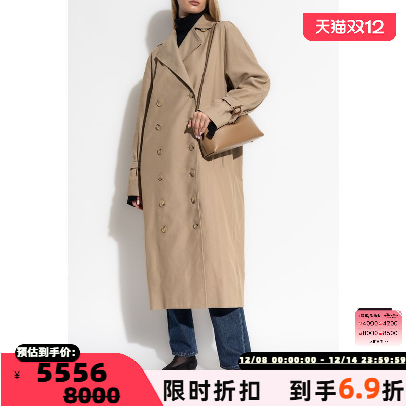 TOTEME 春秋女士时尚经典双排扣中长款风衣银泰百货 301574