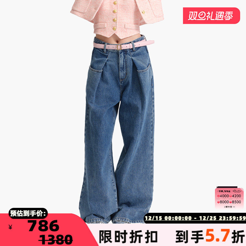 concise-white/简白折腰牛仔裤