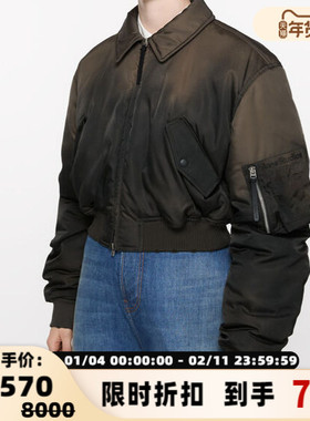 ACNE STUDIOS 秋冬女士美式复古翻领夹棉夹克外套银泰百货 301574