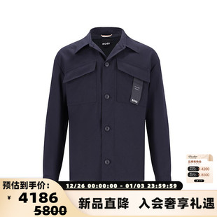 Boss雨果博斯 休闲夹克银泰 男士 式 300095 black系列羊毛衬衫 Hugo