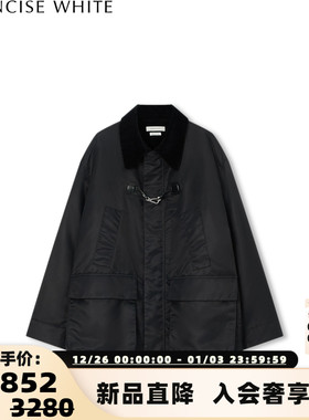 concise-white/简白 25秋冬女士夹棉廓形夹克银泰百货精品 301257