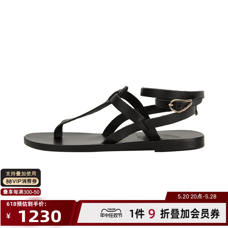 ANCIENT GREEK SANDALS 24春夏新款牛皮革罗马绑带夹趾凉鞋 女鞋 时装凉鞋 原图主图