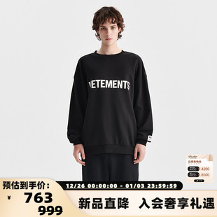 301446 情侣潮上衣宽松休闲圆领卫衣 VETEMENTS春款 男女新品