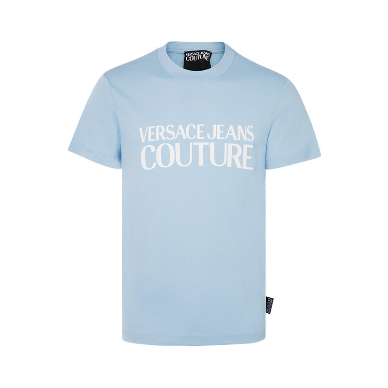 VERSACE JEANS COUTURE    男士 蓝色 简约 时尚 纯棉 亲肤 T恤