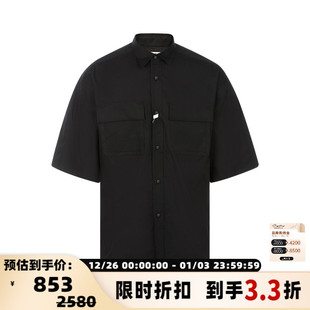 WHITE 立领单排扣休闲短袖 MOUNTAINEERING 春季 银泰 男士 白山