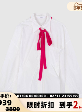 pushBUTTON春季休闲女士设计感领带衬衫衬衣银泰百货 301604