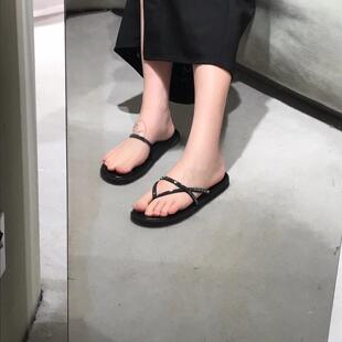 Pedro Garcia 春夏款女士夹趾水钻凉拖银泰百货精品 301596