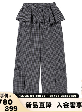 SOFITTE 2025新款假两件拼接女士阔腿裤裙裤银泰百货 301355