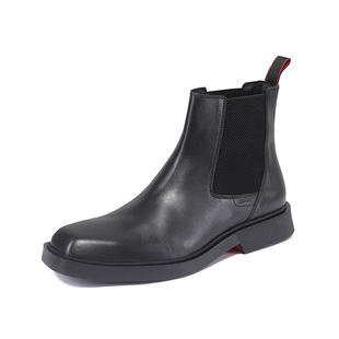 HUGO系列小方头切尔西靴短靴银泰 男士 300095 Boss雨果博斯 Hugo