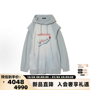 棉质拼接印花连帽卫衣银泰百货 男士 301574 25秋冬新款 UNDERCOVER