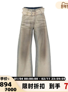 ACNE STUDIOS 秋冬新款女士做旧直筒牛仔裤银泰百货精品301574