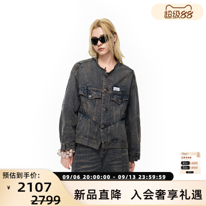 VETEMENTS早秋女解构牛仔夹克图片