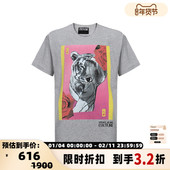 VJC 男士 印花图案宽松圆领短袖 Versace范思哲 T恤银泰百货 300095