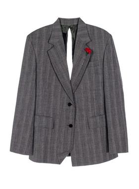 pushBUTTON 秋冬女士复古格纹西装夹克银泰百货精品 301574