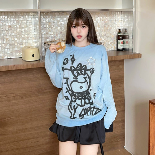 SOFITTE独角兽涂鸦印花T恤