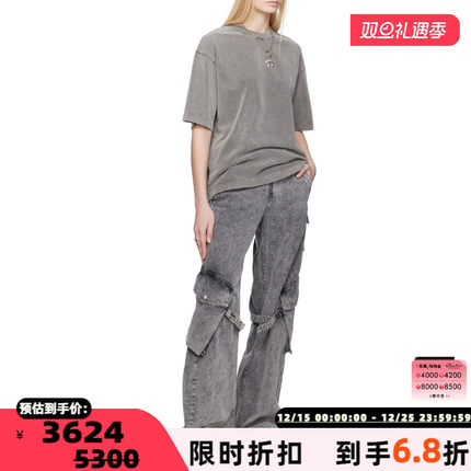 ACNE STUDIOS 新款女士棉质时尚休闲工装裤牛仔裤银泰百货 301574