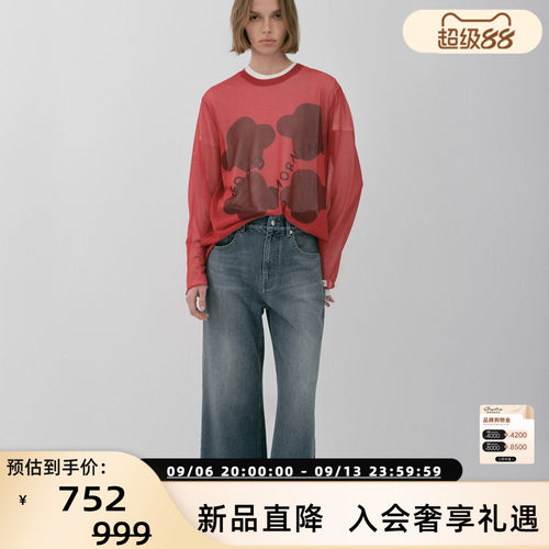 秋冬女水洗复古直筒牛仔裤