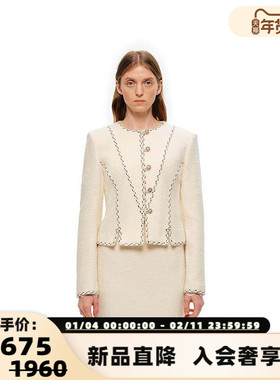 SHRO ENRO/ Flechazo 秋冬女士复古风羊毛小香风外套银泰301469