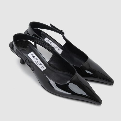 JIMMY CHOO 周仰杰时尚女士亮面尖头细跟高跟鞋银泰 301604
