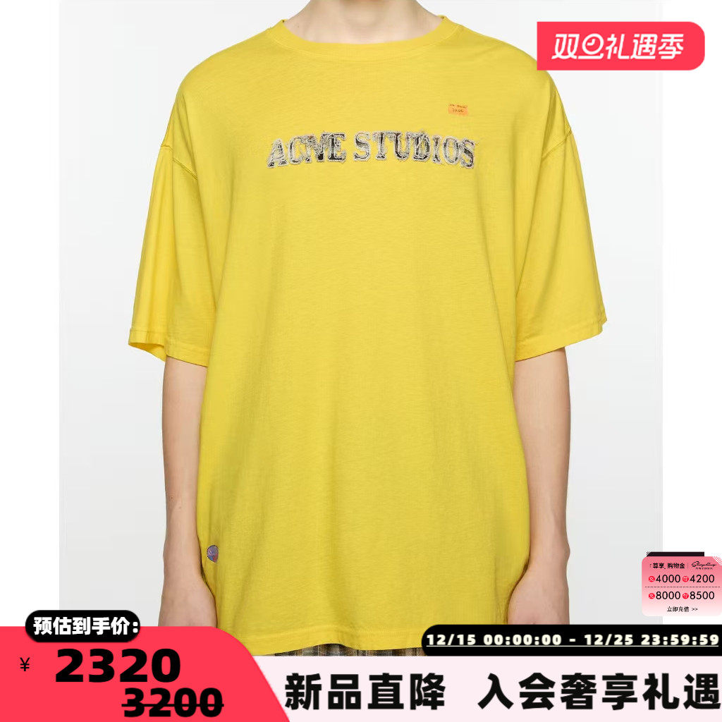 ACNE STUDIOS 25秋冬新款女士有机棉短袖圆领T恤银泰百货 301574