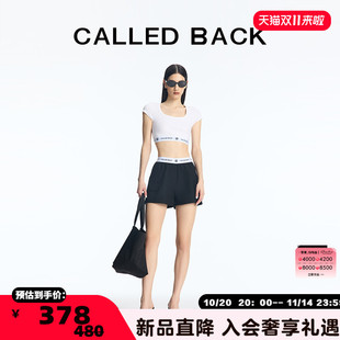 BACK T恤银泰百货精品 春夏新款 运动短款 301363 织带修身 CALLED