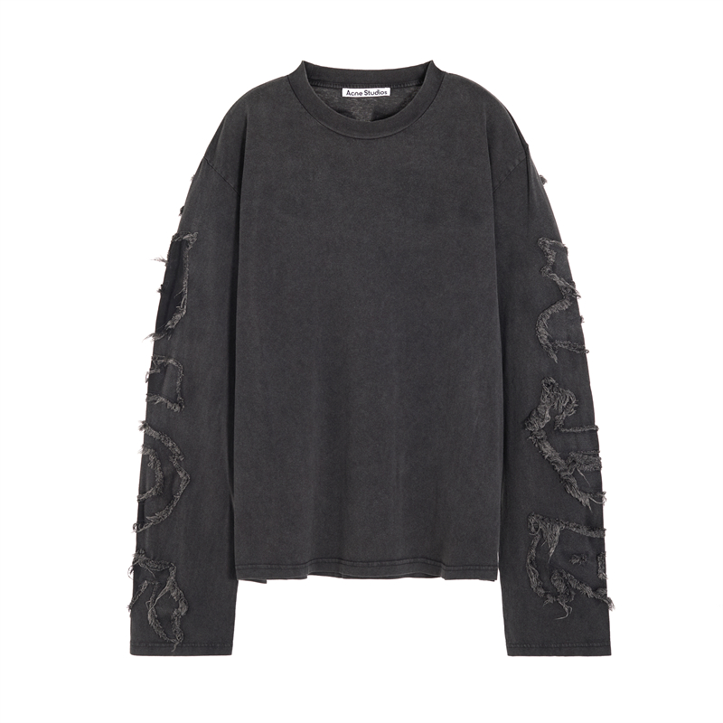 ACNE STUDIOS 秋冬新款男士字母印花长袖圆领T恤银泰百货 301574