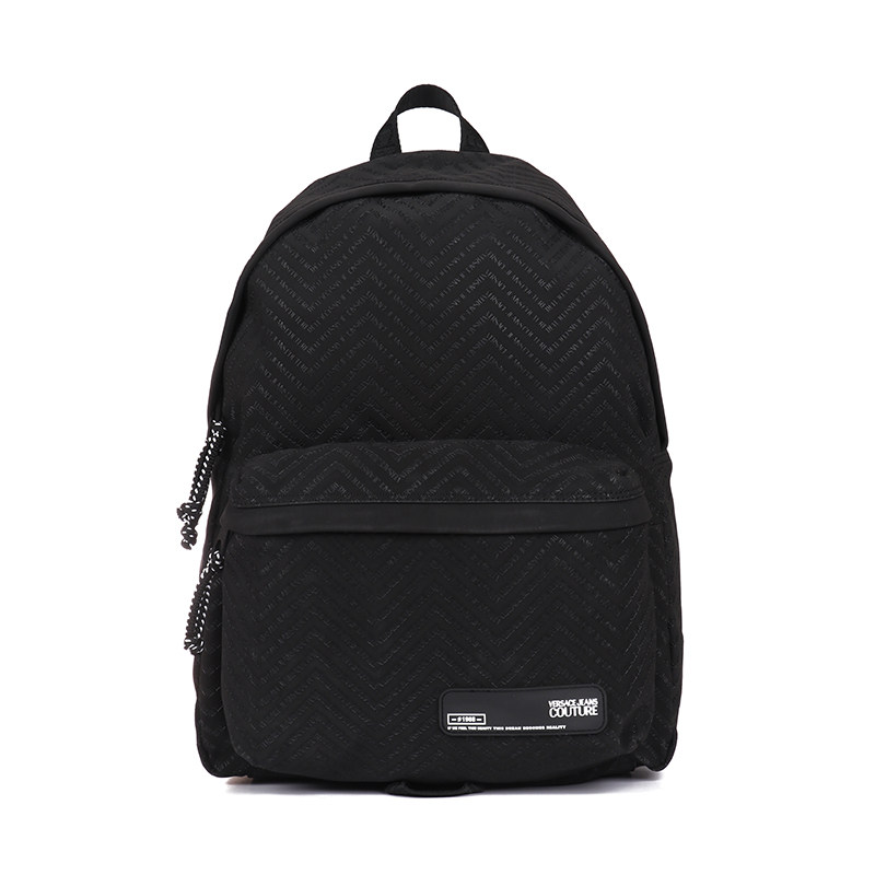 Versace Jeans Couture男士黑色印花双肩背包 300154