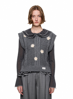 SHRO ENROEscape in ease 羊毛立体绞花马甲银泰百货精品 301469