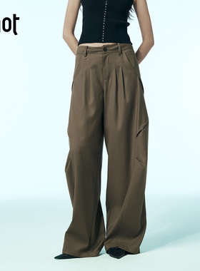 uhot诱货 2025秋冬女士休闲长裤阔腿裤银泰百货 301590