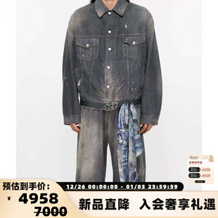 方领系扣牛仔外套银泰百货精品 ACNE 男士 秋冬新款 301574 STUDIOS