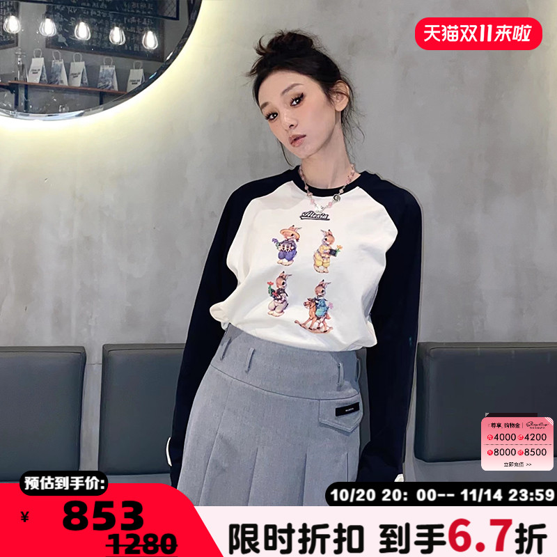 AlexiaSandra兔子长袖T恤