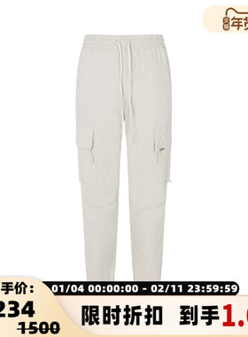 【折扣】REPRESENT 男士简约纯色抽绳长裤休闲裤