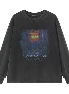 SOFITTE 春夏女士曼哈顿做旧圆领长袖T恤银泰百货精品 301355