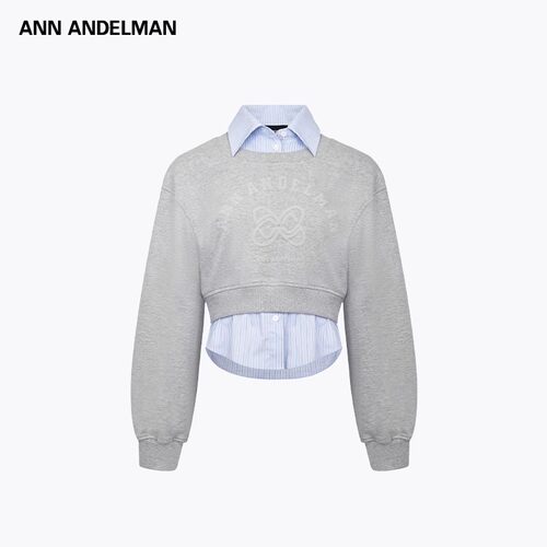 ANN ANDELMAN 女士假两件发泡印花卫衣银泰百货 301286