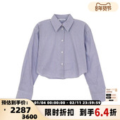 银泰百货 ACNE 301574 廓形航海系长袖 衬衫 STUDIOS 1996女士短款