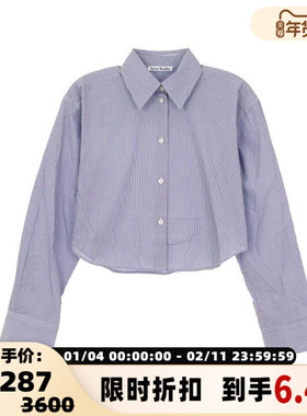 ACNE STUDIOS 1996女士短款廓形航海系长袖衬衫银泰百货 301574