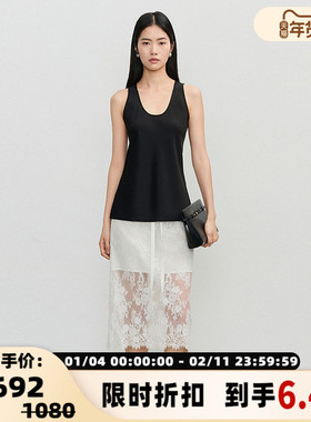 CONCISE-WHITE简白 24胶囊系列女士蕾丝半裙银泰百货精品 301257