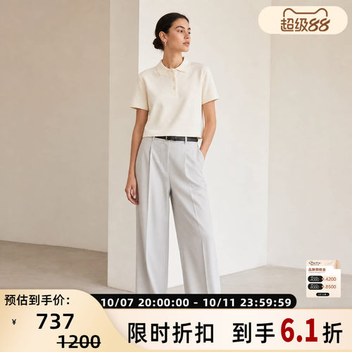 女士纯棉短款短袖POLO衫