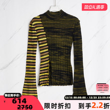 SJYP 秋冬款女士羊毛混纺撞色高领针织衫银泰百货精品 301596