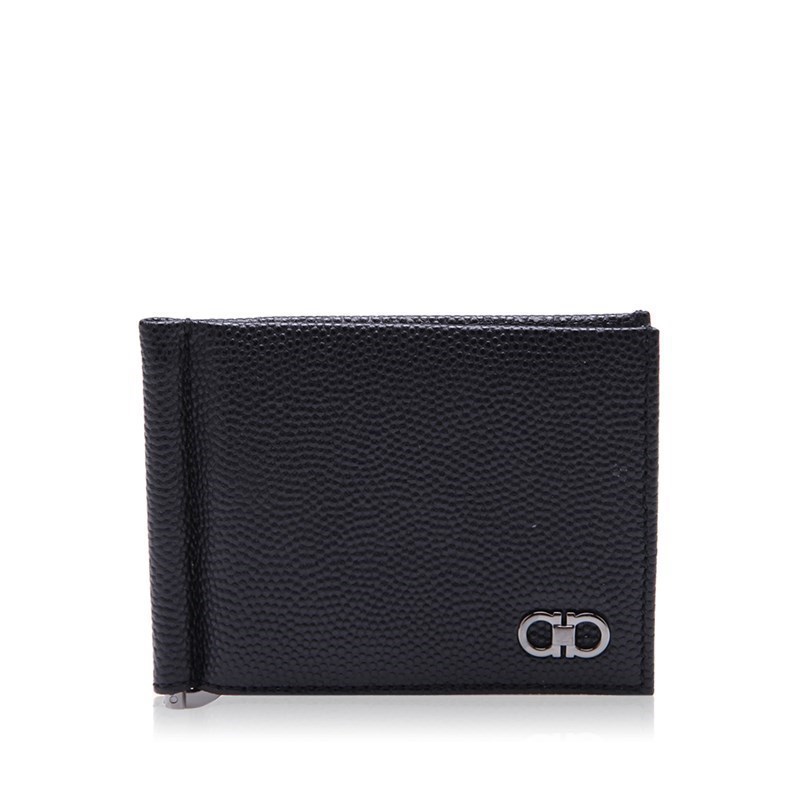FERRAGAMO/·ÆÀ¸ñĽ ţƤ²ÄÖÊ´¿É«ÄÐÊ¿¶ÔÕÛ¿¨°üÒøÌ©