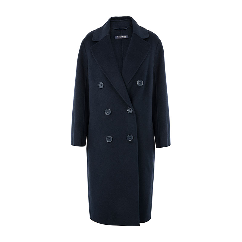 S MAX MARA»ìºÏ²ÄÖÊË«ÅÅ¿ÛÉè¼ÆÅ®Ê¿³¤¿î´óÒÂ