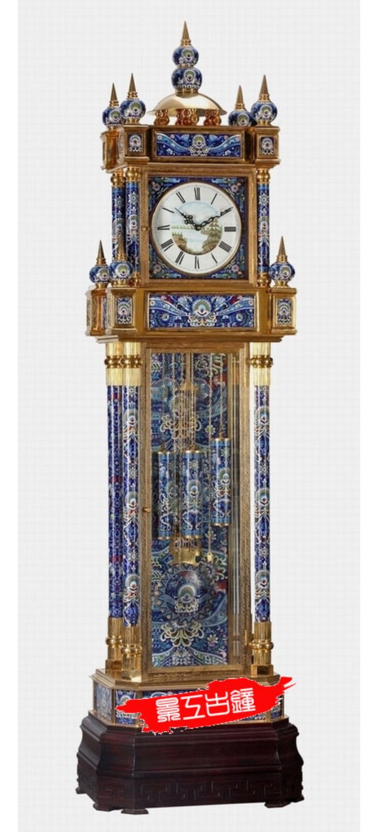钟表 仿古 欧式 古典 机械座钟 珐琅落地钟（德国赫姆勒机芯）