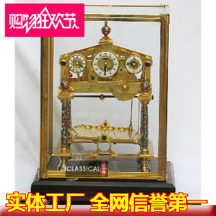 艾古典钟表 仿古钟表 景泰蓝钟 欧式机械镀金珐琅滚球钟