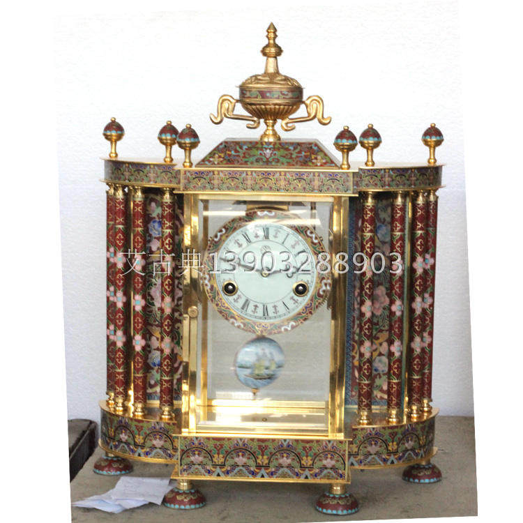 钟表 座钟 仿古 古典 欧式 机械 珐琅彩景泰蓝镀金钟表红色,家居饰品,座钟,淘宝优惠券,粉丝福利购,淘宝优惠卷
