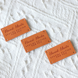 定制 定做 真皮牛皮 皮标装饰手工hand madediy小皮标 定做拍单