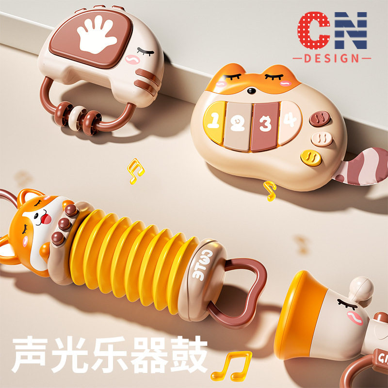 Baby toys 0-1 years old newborn music rattle pacifier 3-6 mo