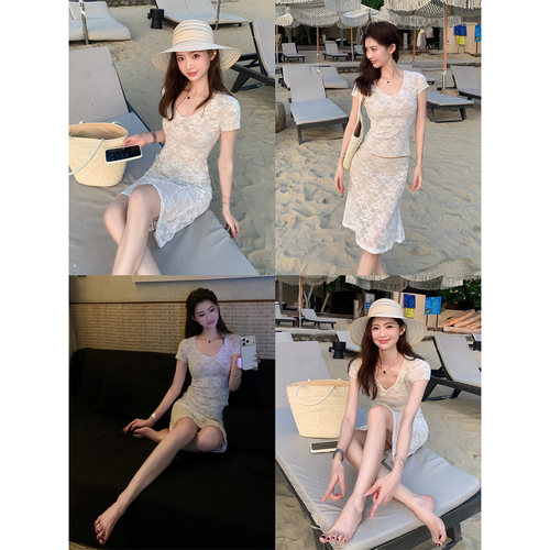 AELYNN纯欲蕾丝套装女夏高级感