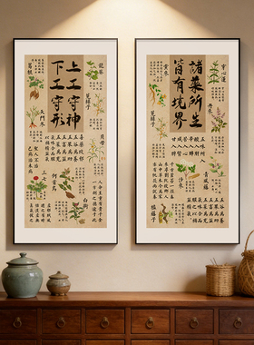 黄帝内经中医馆墙挂字画