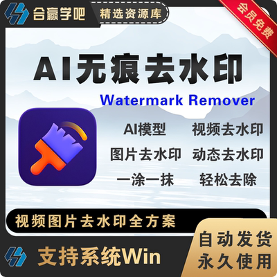 智能AI无痕视频图片去水印软件图片消除文字水印视频去字幕工具